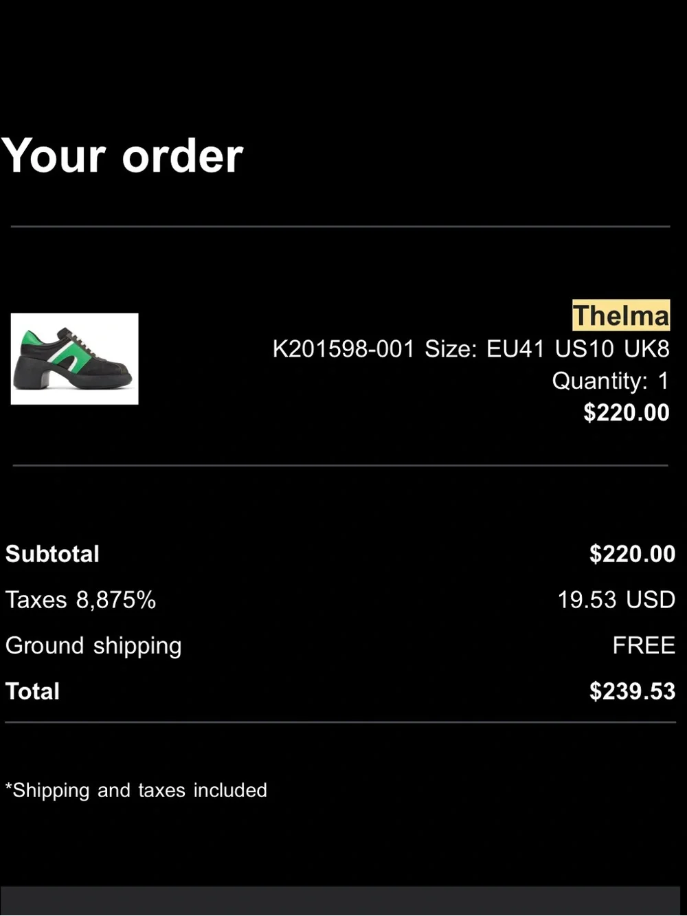Camper Thelma Black Platform Lace-Up Athletic Shoes with Bright Green Panels